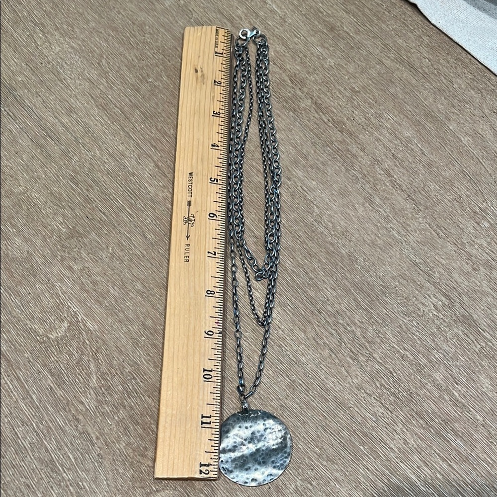 Silpada Silver Double-Layered Necklace with Iridescent Pendant - Picture 5 of 7